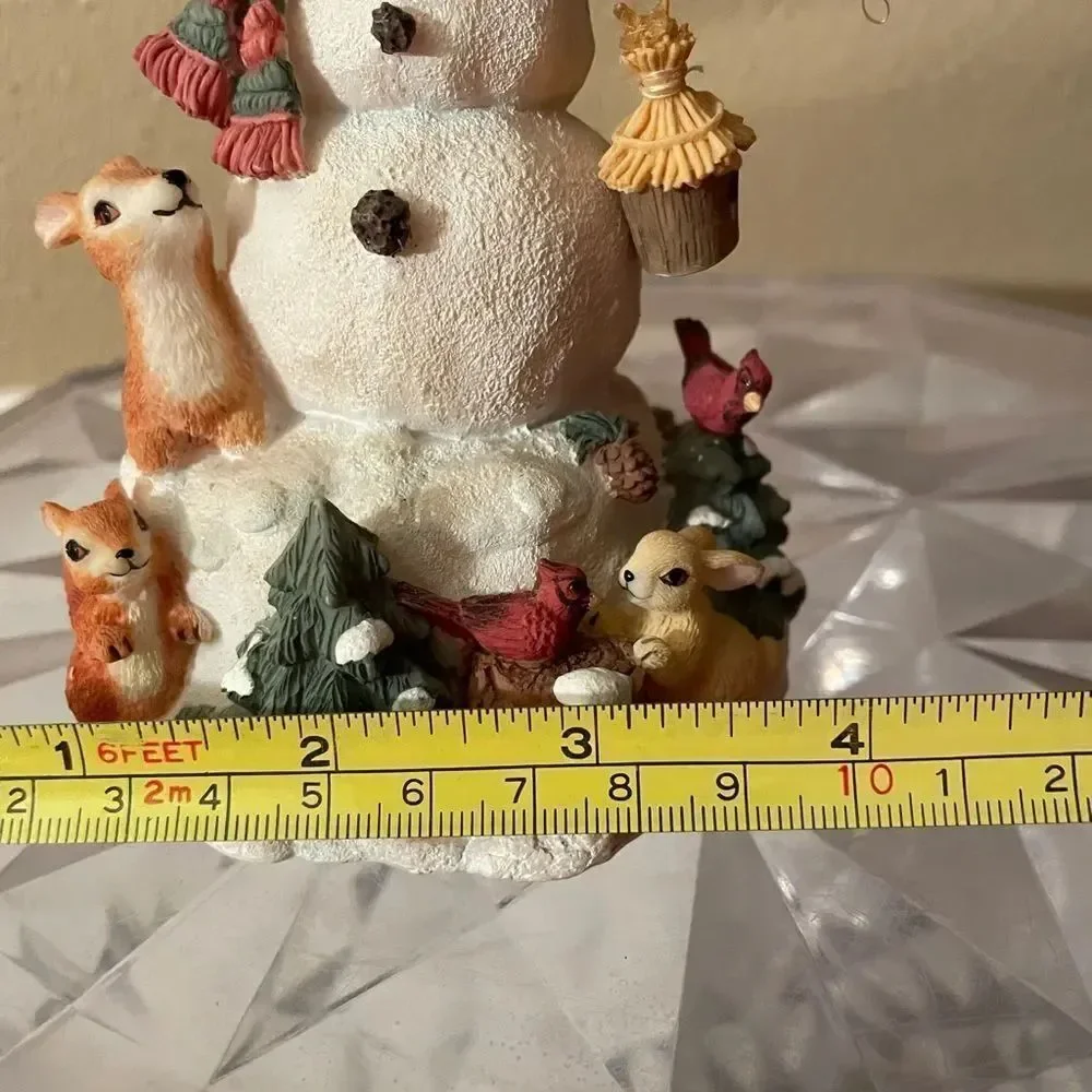 San Francisco Music Box Company Matthew Danko Musical Snowman Forest Friends